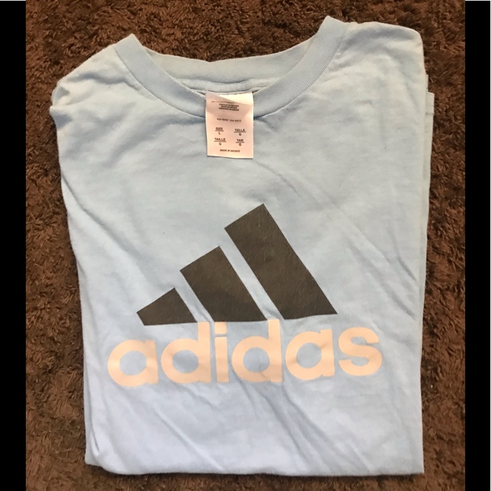Blue adidas tee size large